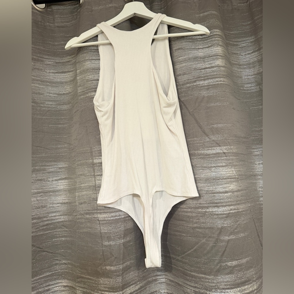 Altar’d State White Ribbed Bodysuit - Picture 4 of 4